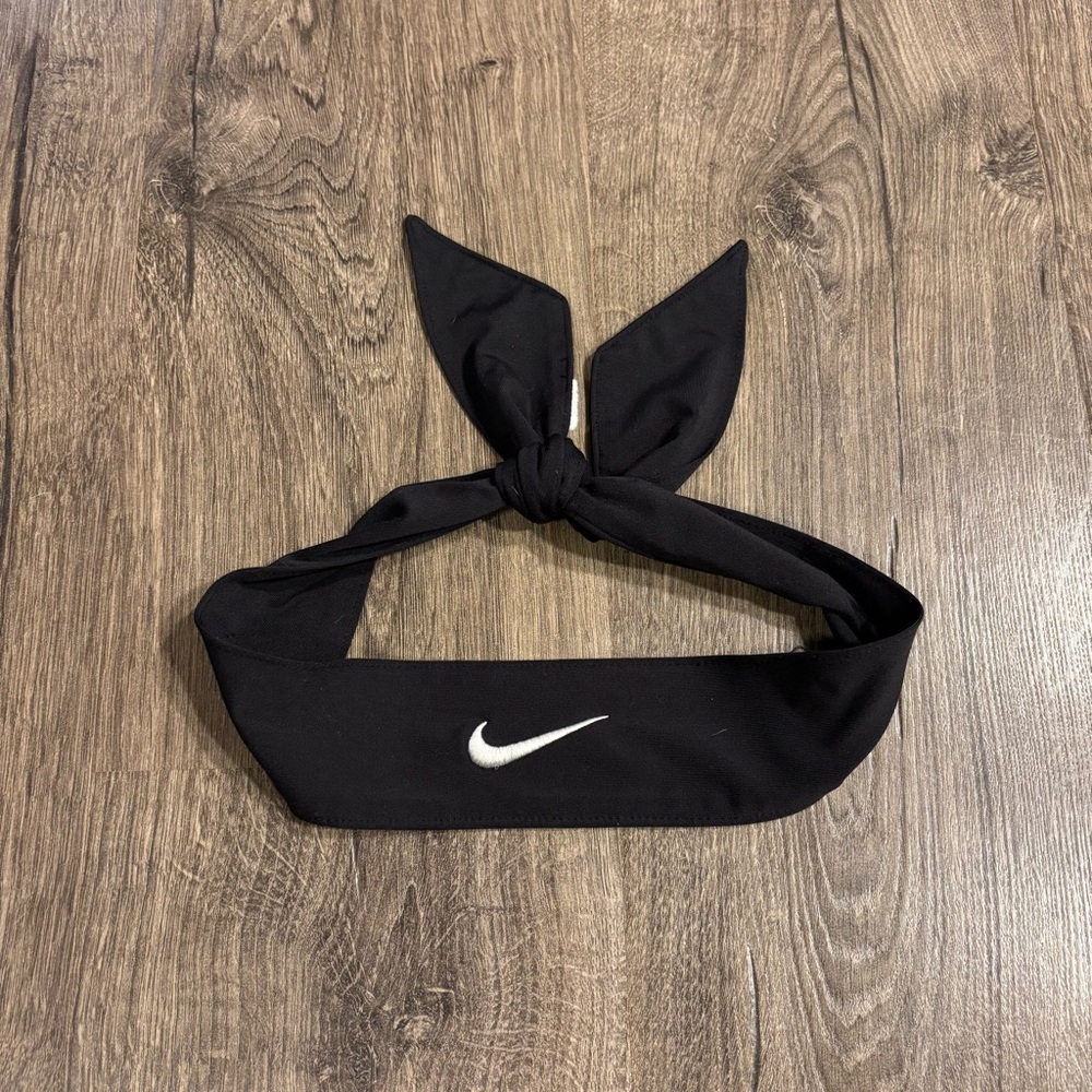 Nike Head Tie Dri Fit 2.0 Black Headband Tennis Running Basketball